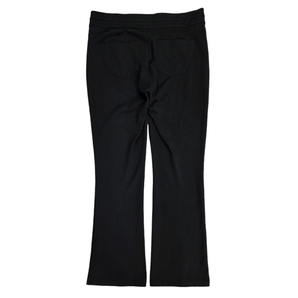 Democracy Ab Solution Black Pull On Ponte Boot Cut Pants Pockets Tummy Control - Picture 3 of 10